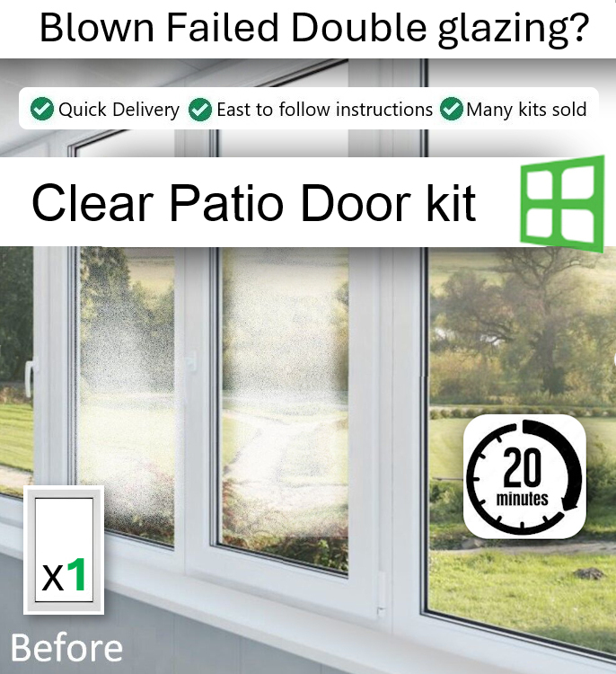 Window repair kit to clear condensation from one window