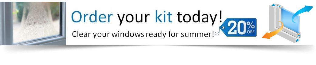 Clearview kits repair clear condensation in your blown window