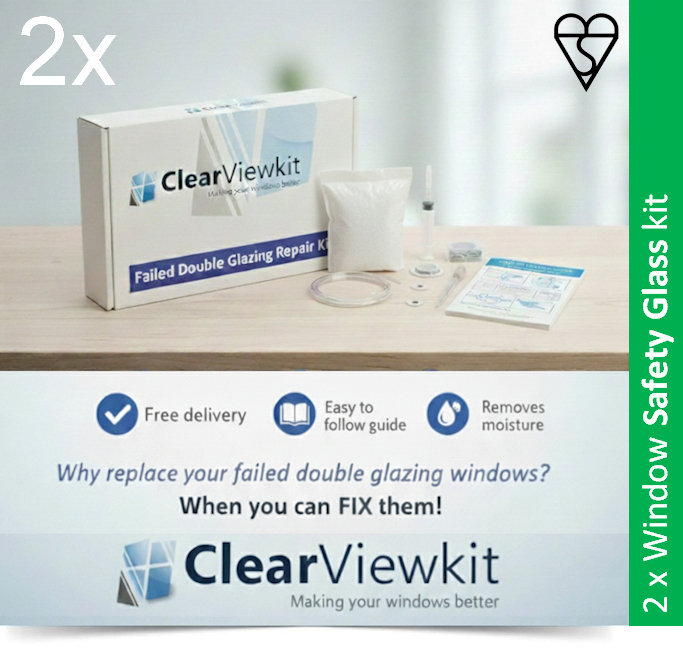 2 window safety glass kit